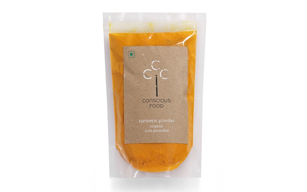 Conscious Food Turmeric Powder Organic Iron Pounded   Pack  100 grams
